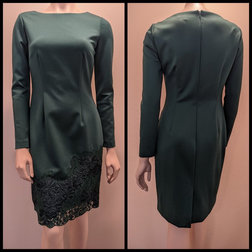 Antonio Melani LS Emerald Embroidered Dress Sz 4